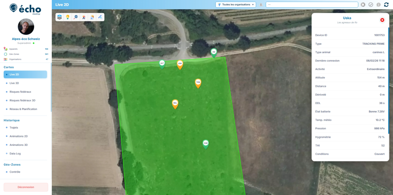 Live 2D - Imagerie satellite NDVI